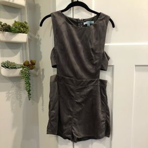 Faux Suede Romper